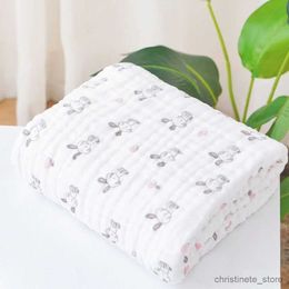 Blankets Swaddling 110*110CM Swaddle Blanket Baby Newborn Bamboo Muslin Bed Sheet Kids Bedclothes Baby Bath Towel Blankets Swaddle Cotton R231130