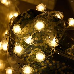 Table Lamps Clear Christmas Lights Wire 50 Battery For Valentine's Indoor Day Rose Outdoor Operated String Light Flower Ball