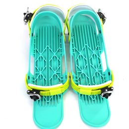 Sledding Adjustable Mini Bindings Skiing Shoes Snow Board Ski Skates for Snow Short Skiboard Snowblades Portable Skiing Snow Board 231124