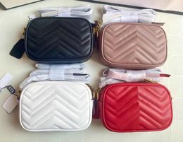 Marmont message bag Fashion designer Shoulder Crossbody Bag Leather Women's Handbag Purse High Quality Ladies gold Chain Bags