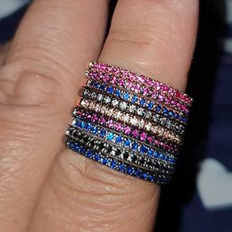 Band Rings Wedding Rings Thin Finger Rings For Women Aesthetic Accessories Dating Engagement Tiny Women's Dainty Ring Colourful Jewellery Wholesale R132 J231130