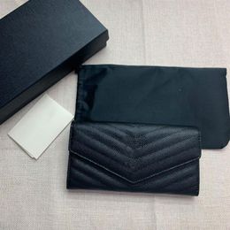 Designer Bags Luxury Monograms long Mini Wallets Black Pink Wallets Compact Wallet Grained Fashion Ladies Short Flap Envelope276K