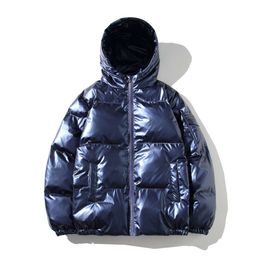 Jackets designer Men's Down Winter Hooded Heavy Puff Padded Coat Oversized Men Shiny Puffer Jacket 2FYQN