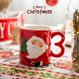 Water Bottles Christmas Decoration Domestic Coffee Cup Desktop Scene Setting Props P o Shooting Santa Claus Mug Gift 231129