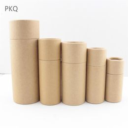 10 20 30 50 100ml Oil Bottles packaging box Kraft paper packaging cardboard tube for dropper bottle Round Lipstick Perfume box305Y