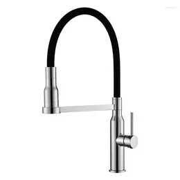 Kitchen Faucets Luxury Brass Sink Faucet One Hole Handle High Quality Cold Water Mixer Tap Modern Design Chrome/Black