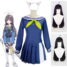 Blue Archive Kasumizawa Miyu Cosplay Sailor Suit Rabbit Wig Headwear Halloween Games Anime Costumes