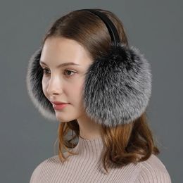 Ear Muffs Winter fur earmuffs lady winter fashion outdoor warm ear bag cover ears 231130