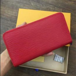 Top quality Men leather classic designer long wallet men's purse zippered handbag women's pu clutch bags with box N60017289g