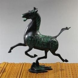 Exquisite Old Chinese bronze statue horse fly swallow Figures Healing Medicine Decoration 100% Brass Bronze274P