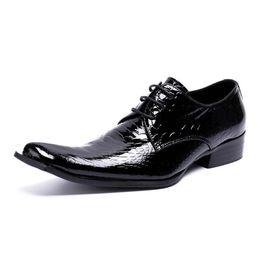 Dress Shoes 2023 Trending Italian Fashion Handmade Men's Crocodile Leather Business Suit Men Shoe Zapatos Mujer Gifts