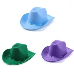 Berets Plain Cowgirl Hat Cowboy Hats For Women To Decorate Bachelorette Party Felt Adjustable Drawstring