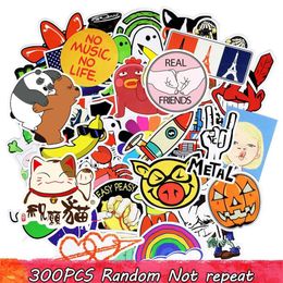 Diy stickers posters wall stickers for kids rooms home decor sticker on laptop skateboard luggage wall decals car sticker 300pcs2846