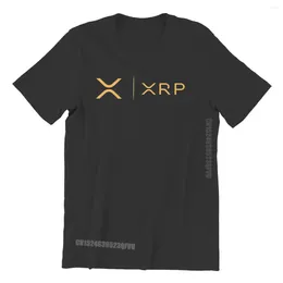 Men's T Shirts Cryptocurrency Crypto Miner XRP RIPPLE GOLD SIDE BY Tshirts Harajuku Punk Men Tops Cotton Retro Shirt