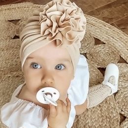 Caps Hats Lovely Flower Baby Hat Soft Girl Headband Turban Spring Toddler born Cap Bonnet Headwraps Kids Beanies sales Free 231130