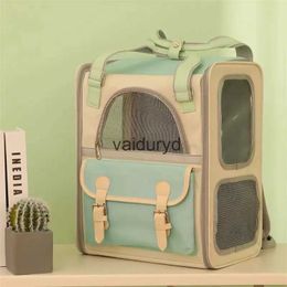 Cat Carriers Crates Houses Portable Backpack Carrier Canvas ltifunction Large Capacity Dog Travel Bag Transport Breathable Puppyvaiduryd