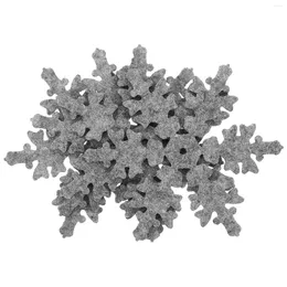 Plates Christmas Snowflake Coasters Decorations Party Supplies Cup Placemat Grey Placemats