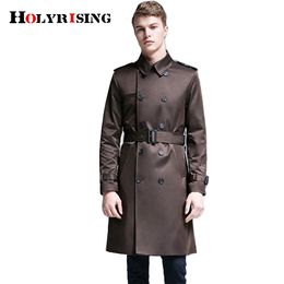 Men's Trench Coats Men Long Trench Coat gabardina hombre jaqueta masculina Men's double-breasted long office trench coat 231130