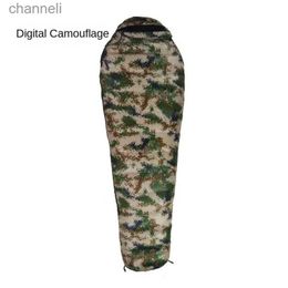 Sleeping Bags Outdoor Camping Travel Mummy Camouflage Thickened Warm Winter Adult down-Filled Sleeping Bag YQ231130
