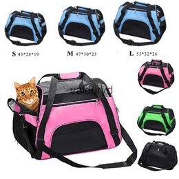 Cat Carriers Crates Houses Bags Portable Dog Carrier Bag Mesh Breathable for Small Dogs Foldable Cats Handbag Travel Pet Transportvaiduryd