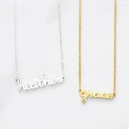 Pendant Necklaces Ufine Personalized Words Fingerprint Fashion Strip Necklace Cooper High Quality N2063