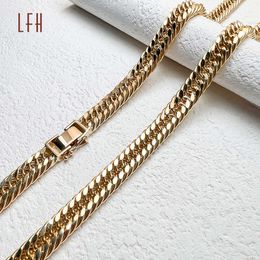 Bulk Sale 18k Real Gold Jewelry Cuban Chain Necklace Pure Hollow Link with Certificate
