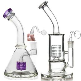 8 Inch Double Recycler Bong Phonix Glass Bong Vapor Recycler Oil Rig Glass Water Pipe Pulse Bio Dab Hookahs In STOCK