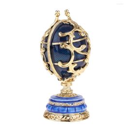 Jewelry Pouches Egg Shape Metal Trinket Boxes Home Collection Wedding Decoration Ornament