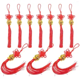 Garden Decorations 10 Pcs Chinese Year Style Ornament Pendant Gold Spring Festival Hanging Decors Plastic Pendants
