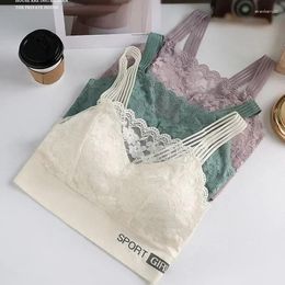 Camisoles & Tanks Comfortable Lace Large Sports Sexy Beauty Seamless Breathable Wrapped Top Women's Tube Bra Sleep Vest Gathered Size Chest