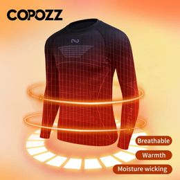 Men's Thermal Underwear COPOZZ Winter Quick Dry Thermal Underwear Men Female Ultra Soft Skiing Warm Long Johns Ski Thermal Underwear Set For Women 231130