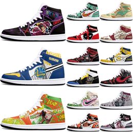 DIY fashionable anime characters antiskid for men women basketball shoes customized exquisite comfortable medium purple sneakers