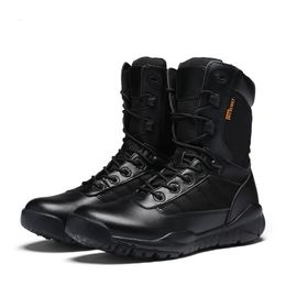 Boots Men Shoes Winter Combat Tactical Ankle Work Safety Special Force Army Male Waterproof Motorcycle Shoe 231130