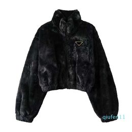 Womens Jacket Wool Down Coats Woman Thick Jackets Plush Windbreaker Long Sleeves