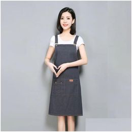 Cutting Cape Manufacturers Sell Denim Pure Cotton Aprons Directly Produce And Wholesale Customised Advertising Drop Delivery Hair Prod Dhpwh