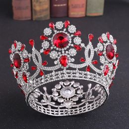 2021 new Stunning Silver White Crystals Full Wedding Tiaras And Crowns Bridal Tiaras Accessories Vintage Baroque Bridal Tiaras Cro303m