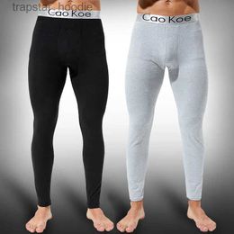 Men's Thermal Underwear Men Long Johns Thermal Skin-Friendly Underwear Winter Warm Long Pants Soft Elastic Leggings Comfortable Tights L231130