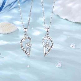 Pendant Necklaces 2PCS Heart Couple Jewelry Set Friend Necklace Dropship