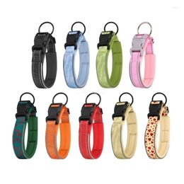 Dog Collars Reflective Collar For Boy & Girl Dogs 4 Adjustable Size Nylon Dropship