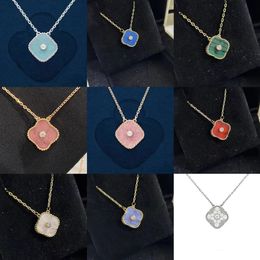 V Jewelry Designer classic diamond pendant necklace 4/ Four-leaf Clover necklace Anniversary gift with gift box packaging