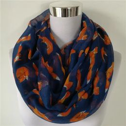 Scarves Fashion Scarf Animal Scarf Small Fox Scarves in Long Scarf Fox in Tan Shawls Panda women neckerchief 231129