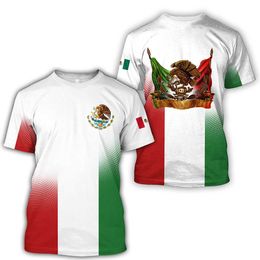 European Digital Printed Mexican Shield Series Small Cap Short Sleeve T-shirt
