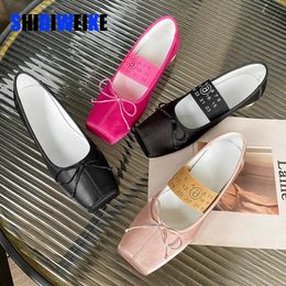 Dress Shoes SDWK Ballet Slip On Tied Flats Shallow Women Spring Summer Female Dancing Mary Janes Daily Ladies Dance Room AD3925 231130