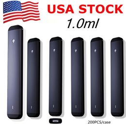 USA STOCK 1ML Disposable Vape Pens Blank Starter Kit Vaporizer E Cig All In One Empty pods 280mAh Rechargeable Battery Thick Oil Upgraded Ceramic Coils Lead Free D9