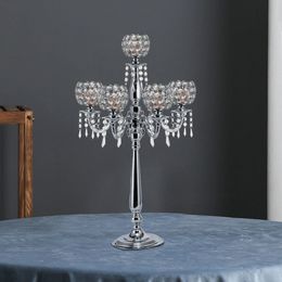 60cm to 120cm tall) Silver Wedding Centerpieces for Reception Tables crystal Candleholder Stands Ornaments Metal Centerpieces Wedding 1037