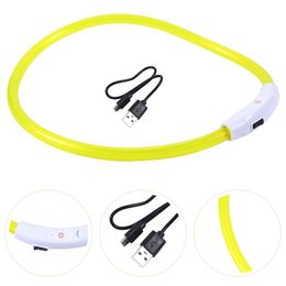 Cat Collars & Leads LED Dog Collar USB Rechargeable Glowing Pet For Night Safety Supply