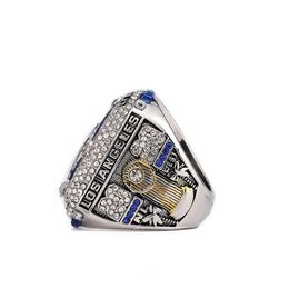 World Baseball championship ring 2020 LA champions rings for fans Silver solid metal souvenir with crystals224E