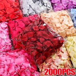 Faux Floral Greenery 2000/100 pieces of artificial rose petals Coloured silk rose false petals romantic Valentine's Day wedding party decorations 231130