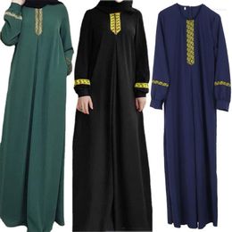 Ethnic Clothing Fashion Muslim-Clothing Long Zip Muslim-Dresses Style Women Robe Plus Size Middle East For Outings