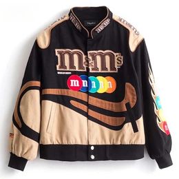 Men's Jackets Embroidery Patch M Jacket Women Men Harajuku Hip Hop Short College Coat Couple Spring Causal Slim Varsity Jackets Streetwear 231129